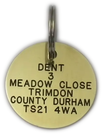 Picture of Medium Round Brass Pet Tag