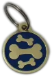 Personalized-Blue-Bone-Styled-Brass-Dog-Tag-UK