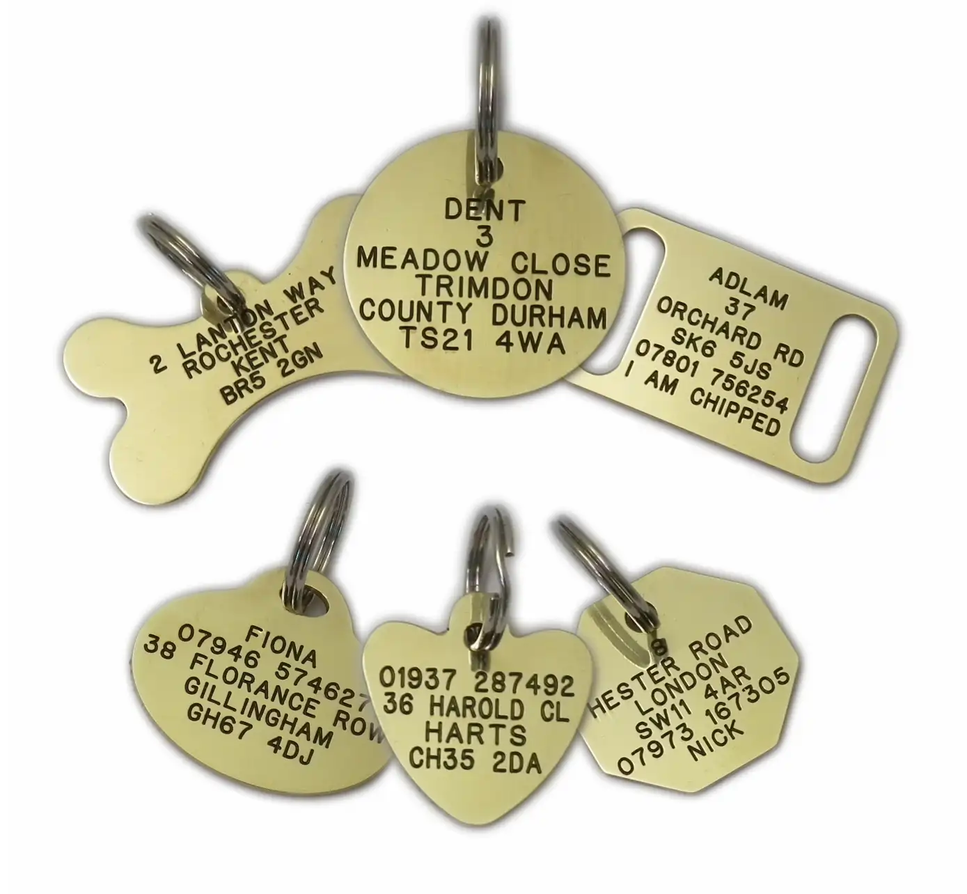 Brass Pet ID Tags
