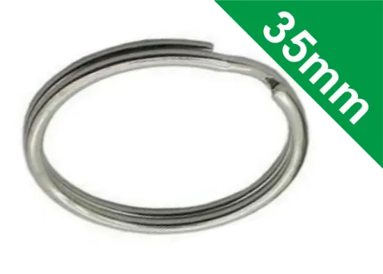 35mm Nickel-Plated Split Rings - Durable and Rust-Resistant