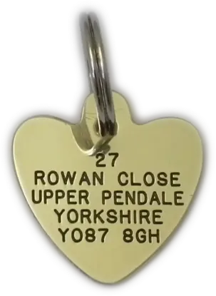 Picture of  Brass Heart Dog Tag (Medium)