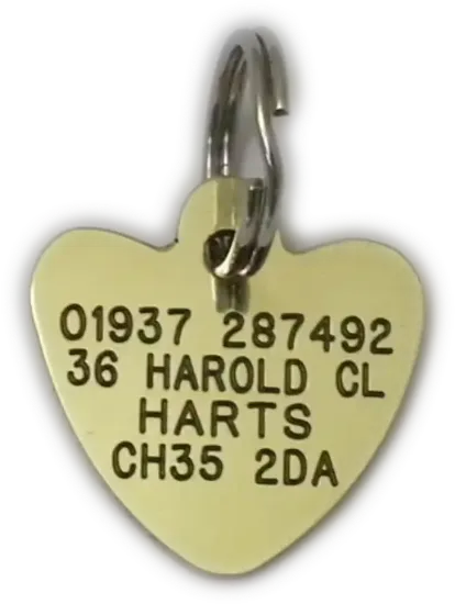 Picture of  Brass Heart Dog Tag (Small)