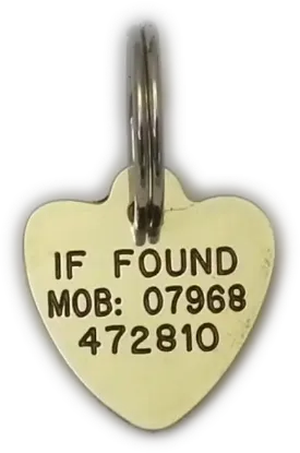 Picture of  Brass Heart Dog Tag (Mini)