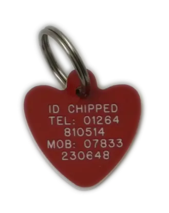 Picture of Plastic Heart Dog Tag (Medium)