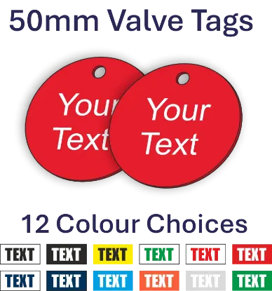 Picture of 50mm dia. Customised Traffolite Valve Tags  - copy