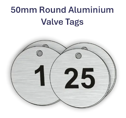 Picture of 50mm  Anodised  Aluminum Valve Tags 25 Pack