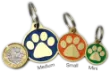 dog tags identifaction tags paw design