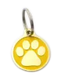 dog tags identifaction tags paw design yellow