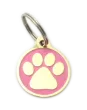dog tags identifaction tags paw design pink