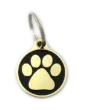 dog tags identifaction tags paw design black