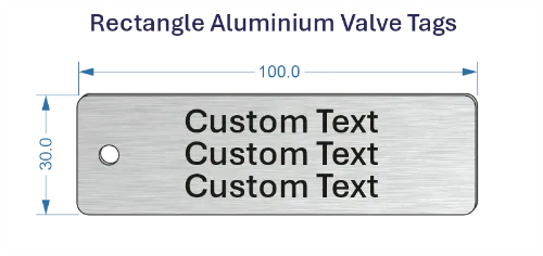 Picture of 100x30mm Aluminium Valve Tags 