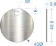 Picture of 40mm Blank Stainless Steel Valve Tags 