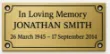Picture of Brass Bench plaques 230x65mm