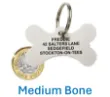 Picture of Bone Stainless Steel Pet ID Tags