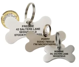 Picture of Bone Stainless Steel Pet ID Tags
