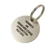 Picture of Stainless Steel Round Dog ID Tag (Medium)