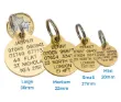 Picture of Small Brass Reinforced Round Pet Tags