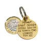 Picture of Small Brass Reinforced Round Pet Tags