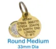 Picture of Round Brass Reinforced Dog Tag