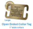 Picture of Open Ended Collar Brass Dog Tags