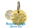 engraved brass pet large 38mm identitfcation tag