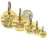 Picture of Medium Round Brass Pet Tag