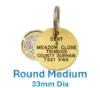 Picture of Medium Round Brass Pet Tag
