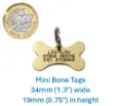 Picture of Brass Bone Pet ID Tag (Mini)