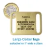 collar dog tags large brass