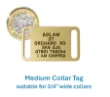 collar dog tags medium brass