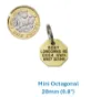 Picture of Octagonal Brass Dog Tags 