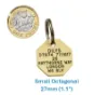 Picture of Octagonal Brass Dog Tags 