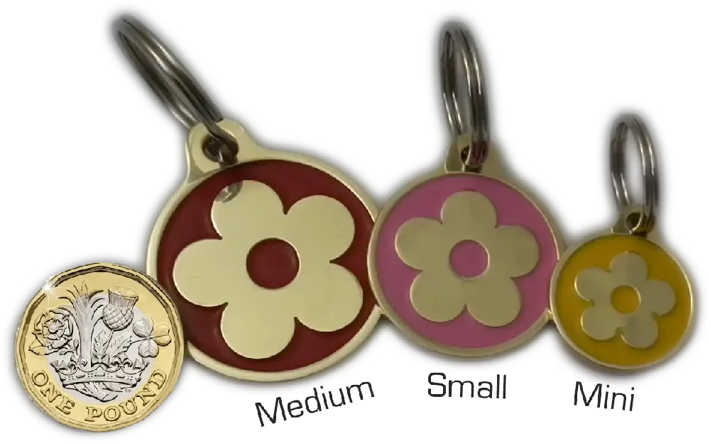 Flower Dog Tags 